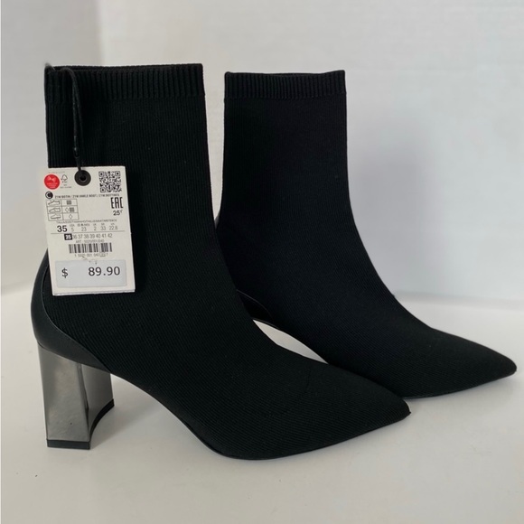 Zara Shoes Zara Black Sock Boots Poshmark